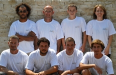 Equipe d'Atlan'Styl : tailleurs de pierre, maçons, gestion