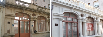 Restauration de la Villa Sans Souci, rue de la Plage aux Sables d'Olonne. Villa inscrite à l'inventaire supplémentaire des monuments historiques